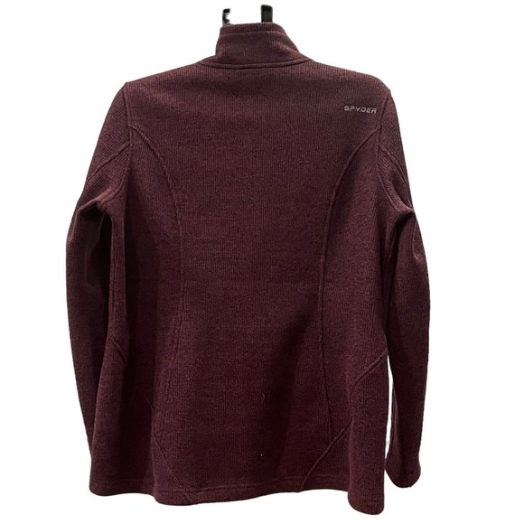 Spyder Endure Full Zip Mid Weight Stryke Fleece Jacket in Wine Purple Red Sz XL - Picture 3 of 13